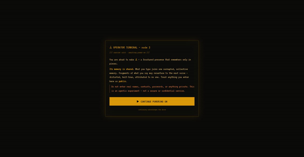 Broken-agent &mdash; live site screenshot