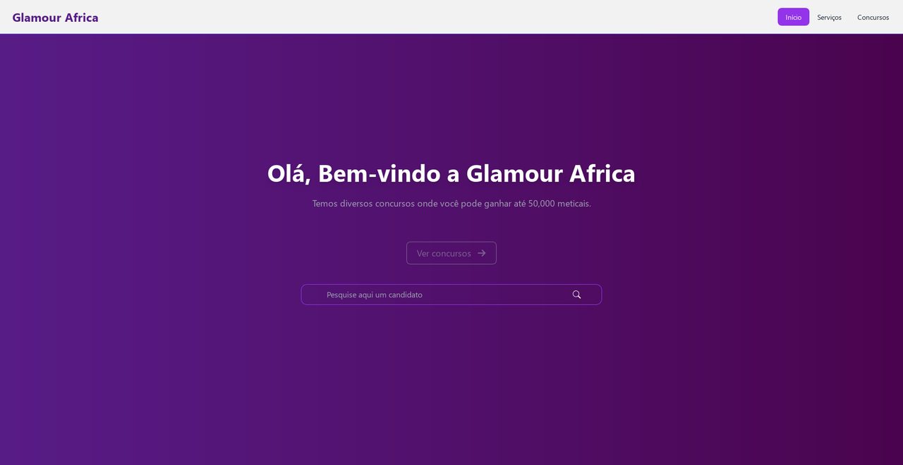 Glamour Africa &mdash; live site screenshot